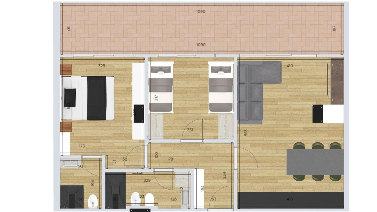 SHITET 2+1+2+verande prane Pazari i ri rruga Hoxha Tahsim