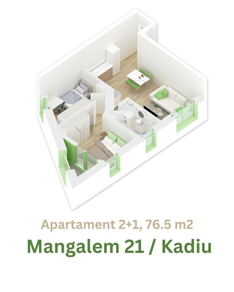 Shes apartament 2+1 tek Rezidenca Kadiu, Alii Dem