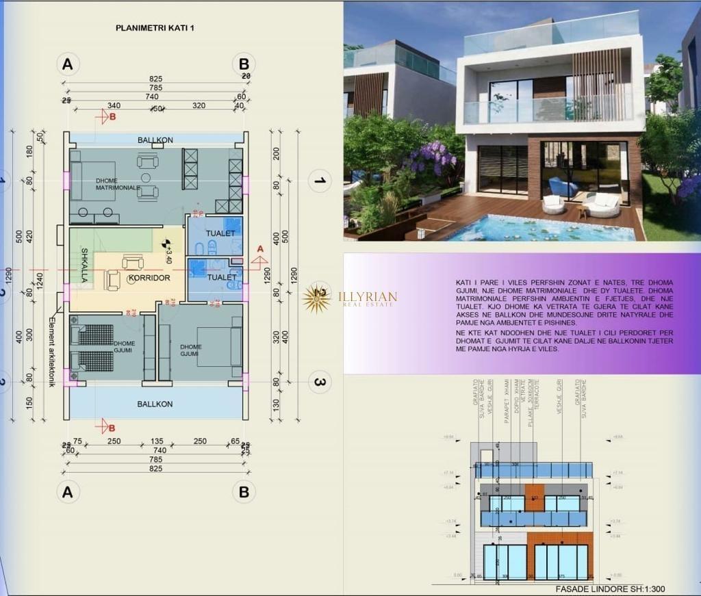 VILË 2-KATËSHE NË SHITJE, OLIVE PARK
