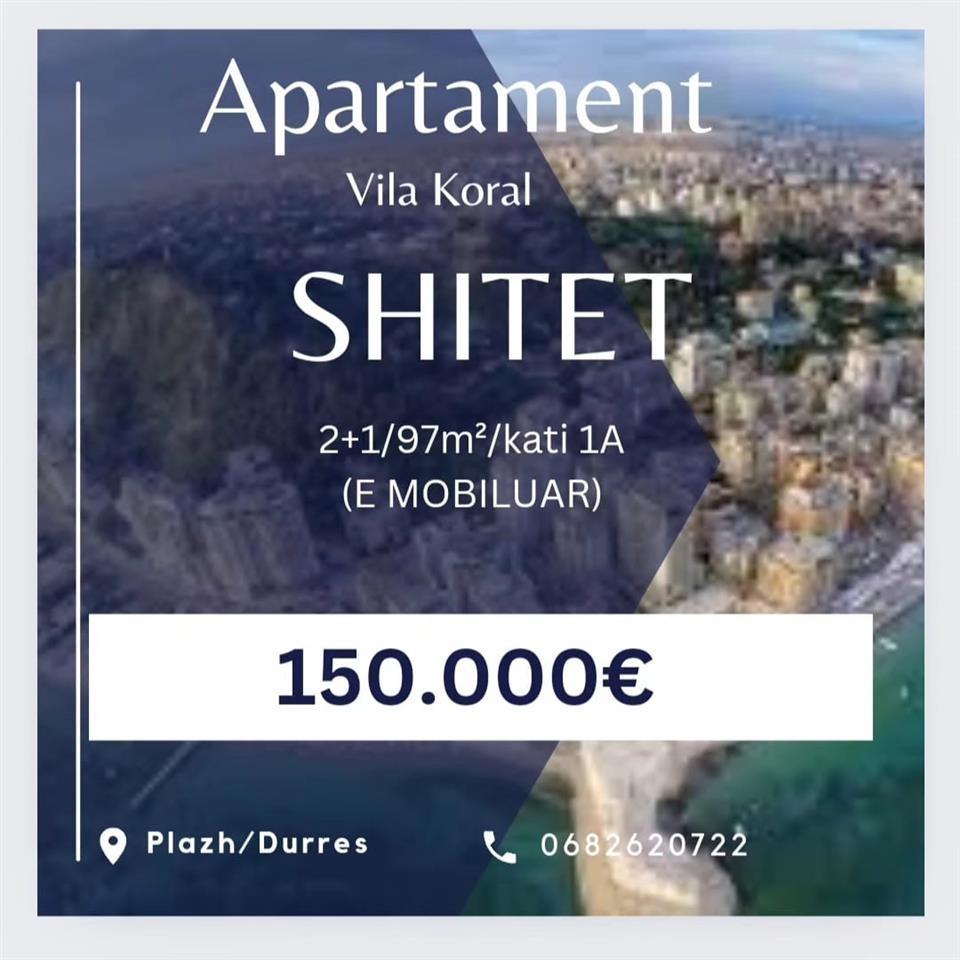 shitet apartament vila koral/plazh