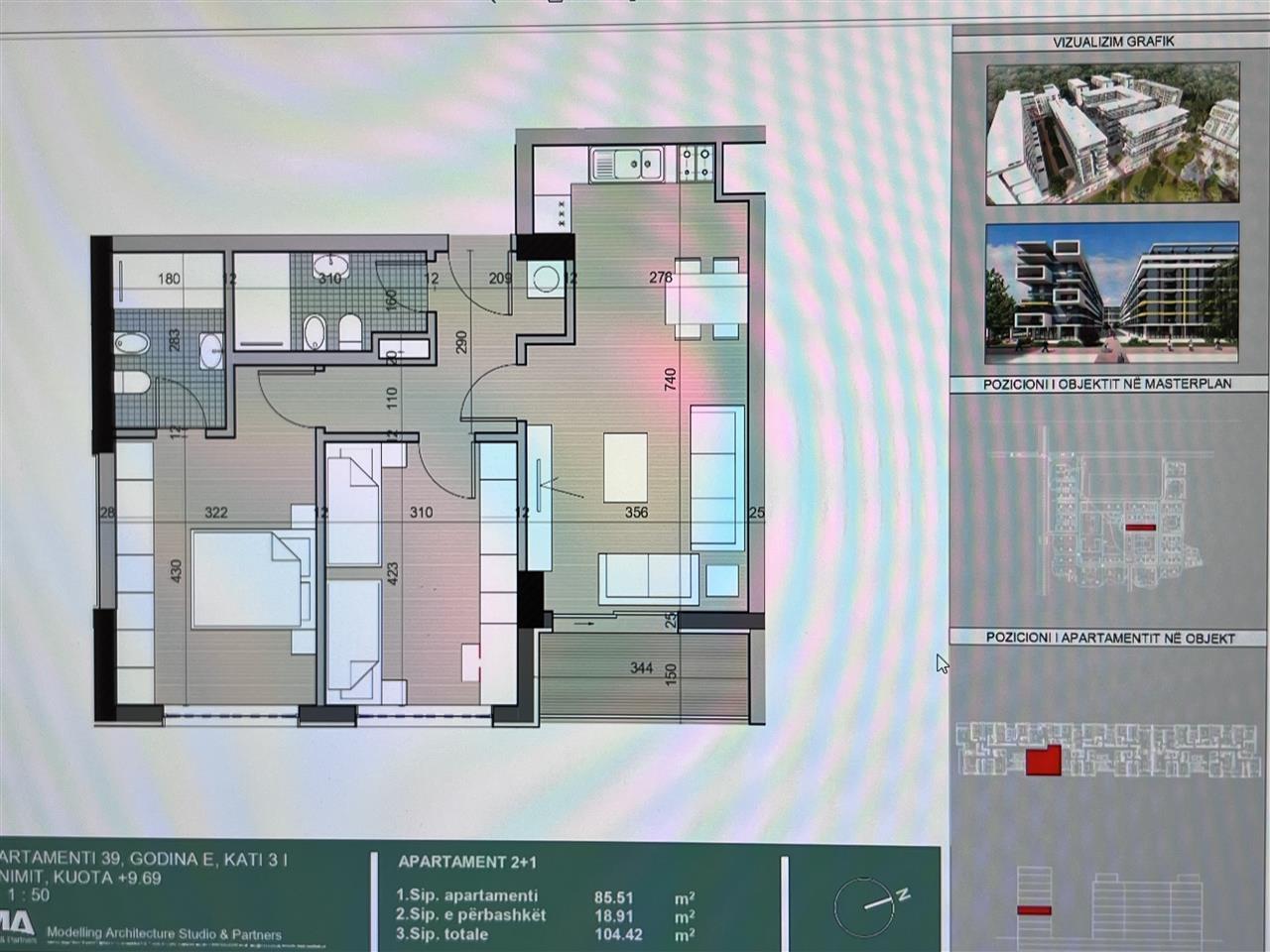 Shiten dy Apartamente 2+1+2 Univers City