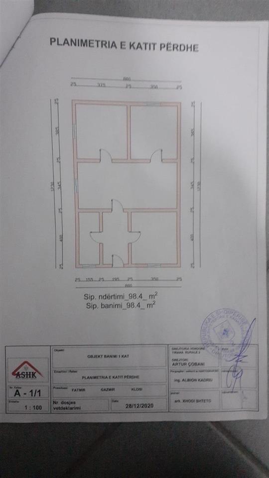 SHES TRRUALL +SHTEPI & 2 DYQANE 400 METRA