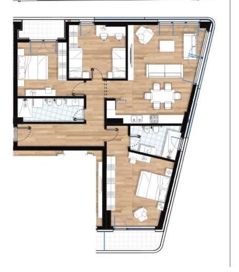 Shitet,Apartament 3+1+2,Paralel Living,Don Bosko,Tirane