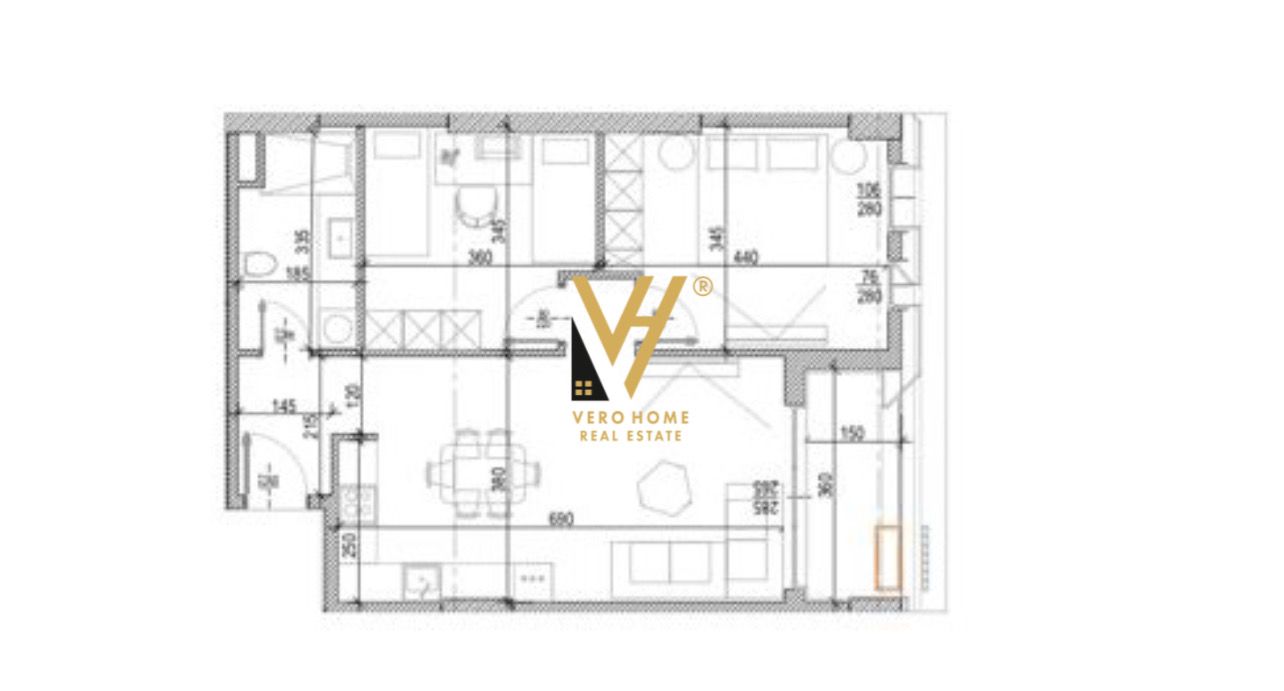 SHITET APARTAMENT 1+1TE RES RIVERSIDE 171.000 EURO