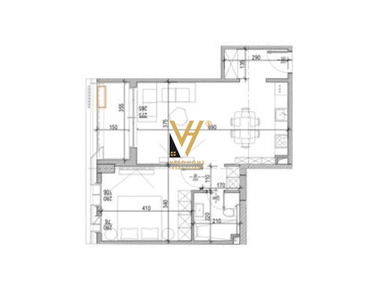 SHITET APARTAMENT 1+1 TE RES RIVERSIDE 143.500EURO