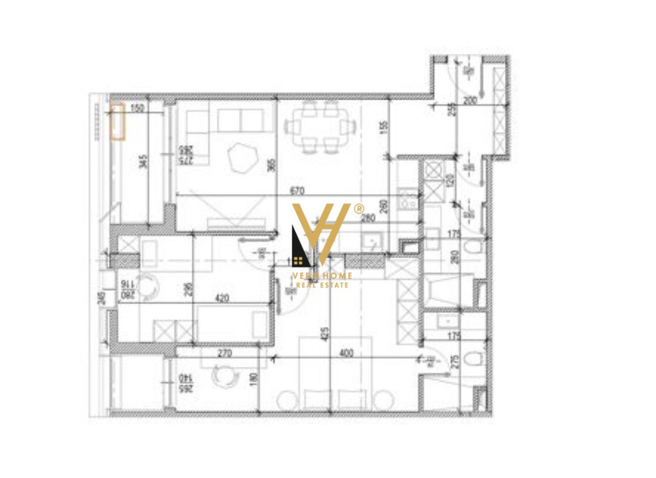 SHITET APARTAMENT2+1+2TE RES RIVERSIDE 213.000EURO