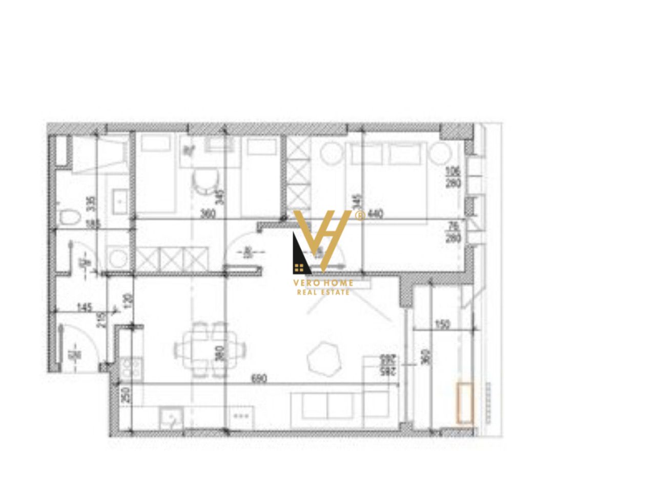 SHITET APARTAMENT 1+1 TE RES RIVERSIDE 171.000EURO