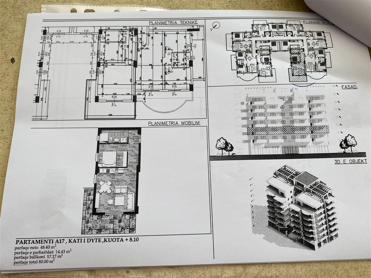 Apartament 1+1 80 m2 / Ndertim i Ri Rruga e re AN