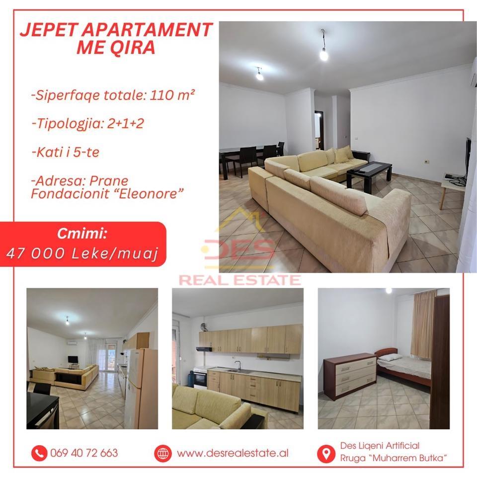 JEPET ME QIRA APARTAMENT 2+1+2 , PRANE FONDACIONIT”ELEONORE”