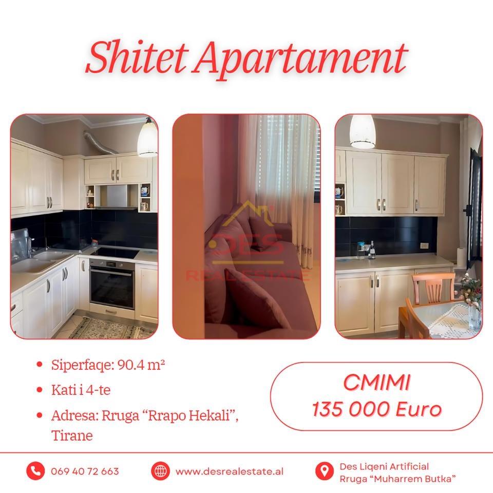 SHITET APARTAMENT 2+1+2, RRUGA “RRAPO HEKALI”, TIRANE
