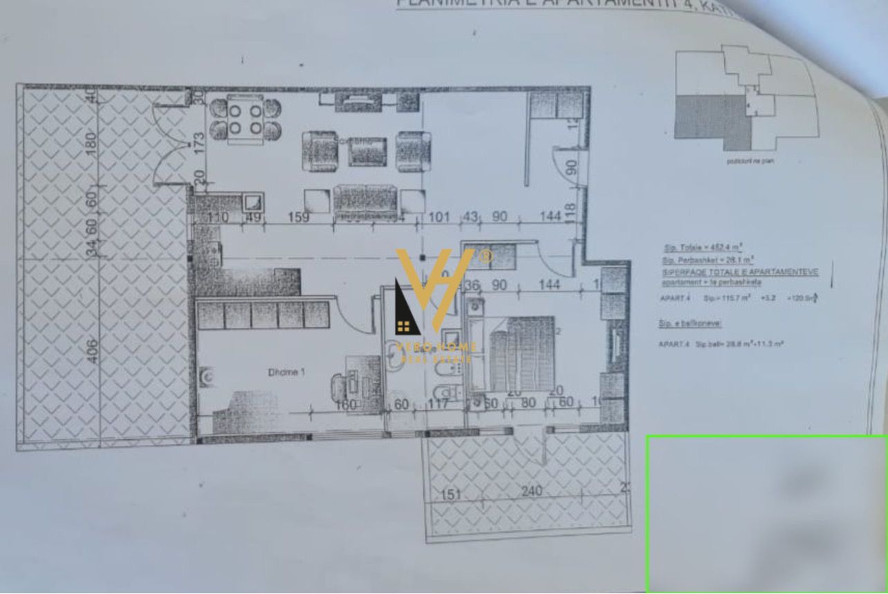 SHITET APARTAMENT 2+1+BLK RR. BARRIKADAVE 190.000E