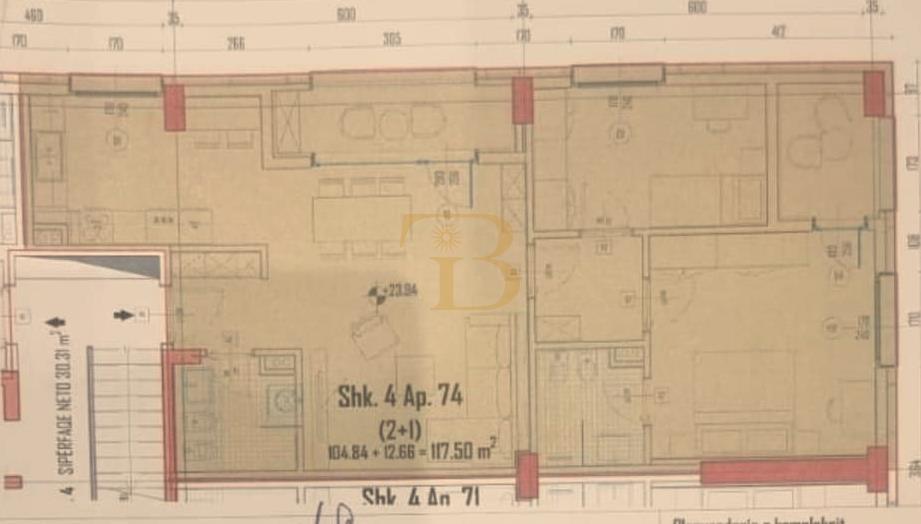 Apartament 2+1+2 në shitje, Akses Tirana