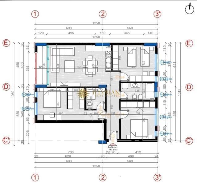 APARTAMENT 3+1+2 NË SHITJE, BULEVARDI I RI