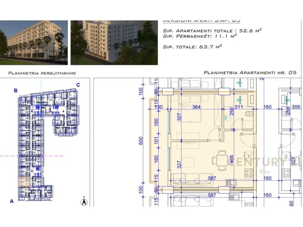 Shitet Apartament 1+1 në Golem, Ndertim i ri 82,810€ | 63.7