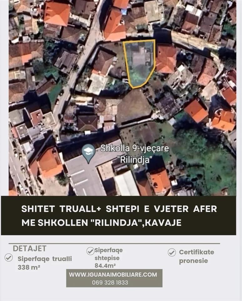 Kavaje,truall +plus shtepi te vjeter afer shkolles “Rilindja