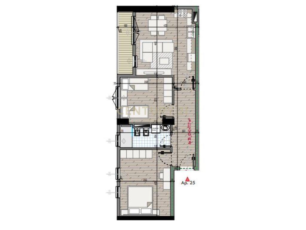 Shitet | Apartament 2+1 | Univers City | € 84 000 | 91 m2