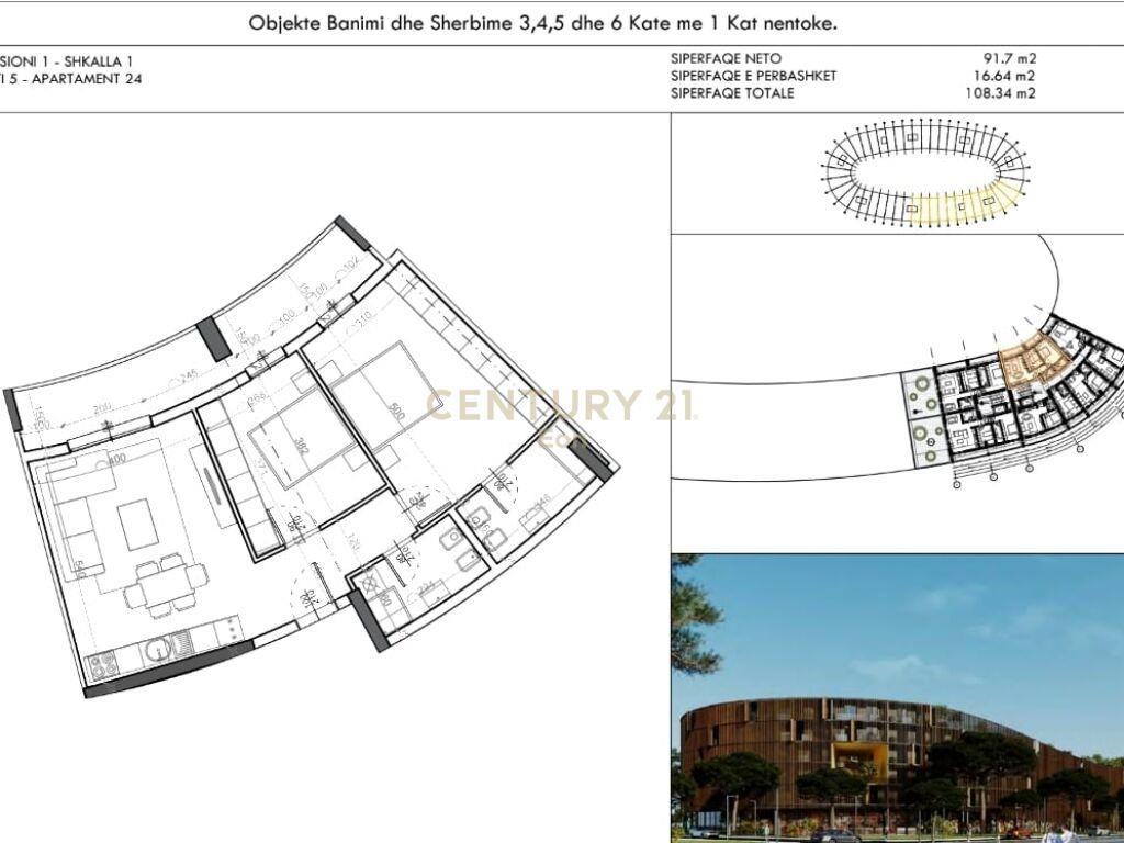 EKSKLUZIVE! SHITET APARTAMENT 2+1+2 KOMPLEKS TE RI GOLEM