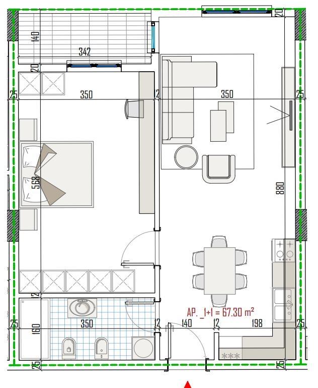 Apartament 1+1 ne shitje ne Paskuqan “Rezidenca Apollo