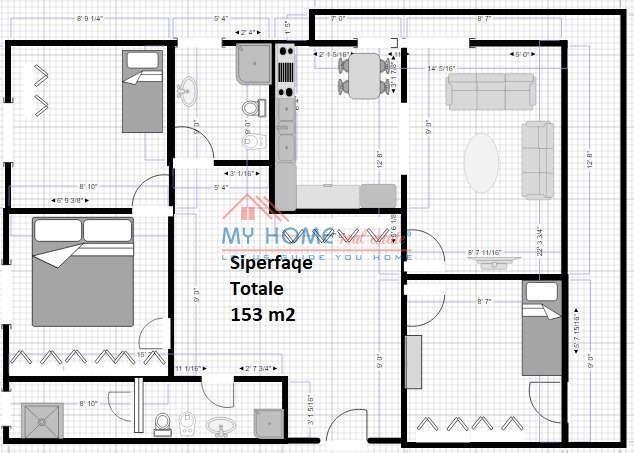 Apartament 3+1+2 ne shitje tek Ish Fusha e Aviacionit