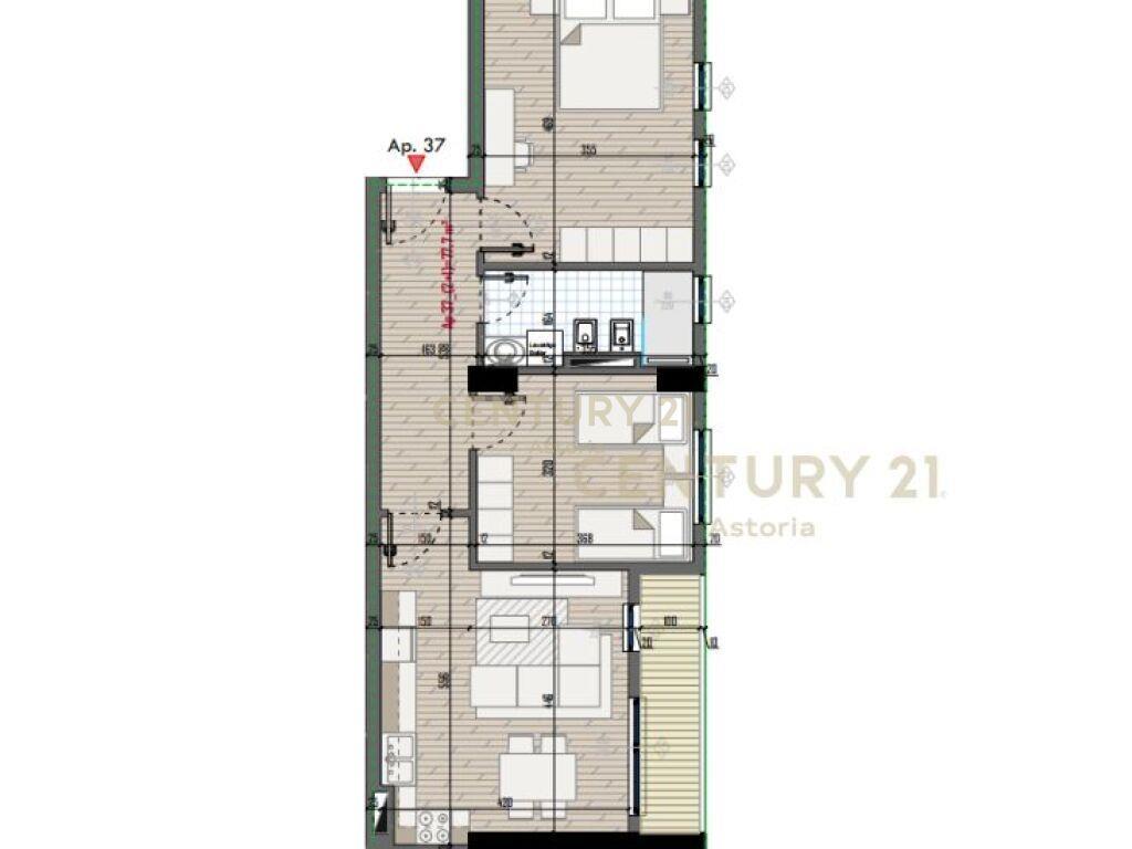Shitje Apartament 2+1 Univers City 82 300 € 91 m2