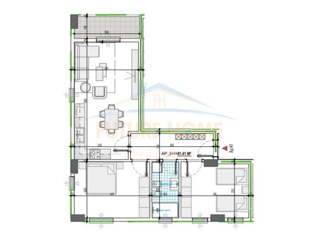 Shitet apartament 2+1 Paskuqan