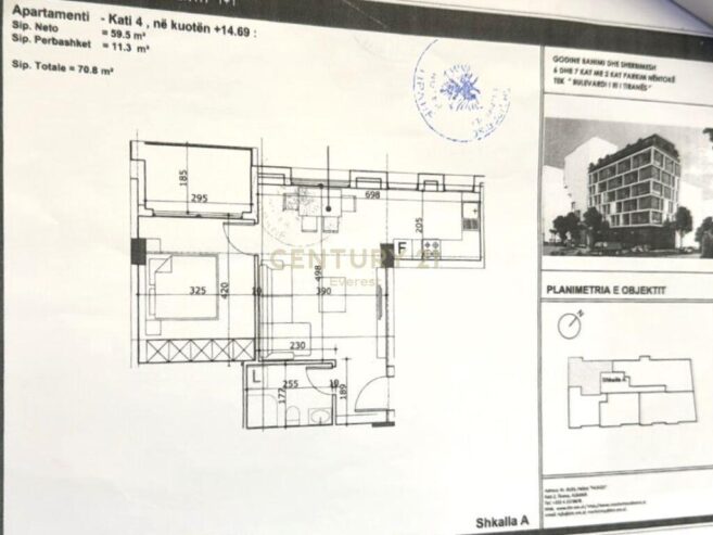 BULEVARDI I RI, SHESIM APARTAMENT 1+1