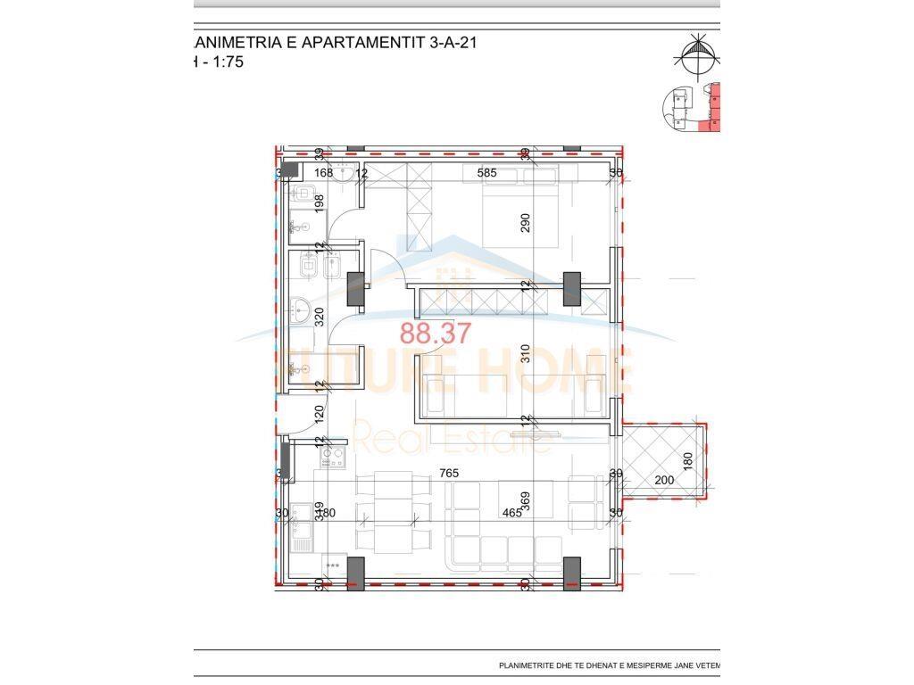 Shitet apartament 2+1+2 Kodra e Diellit 2