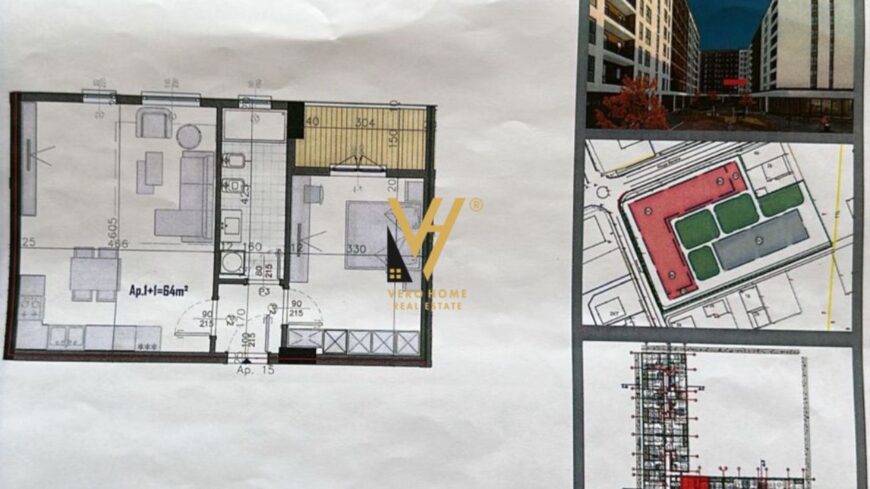 SHITET APARTAMENT 1+1+BLK NE KAMEZ 61.000 EURO