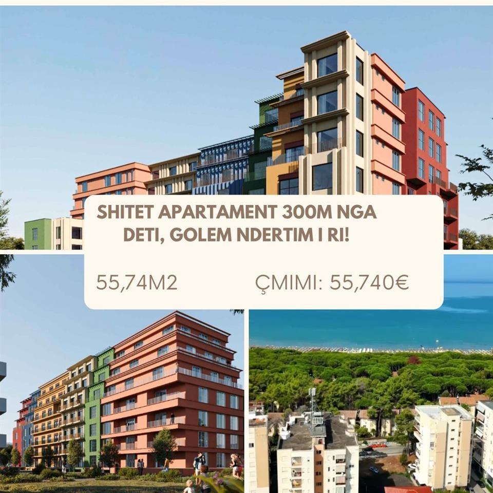 SHITET APARTAMENT 1+1 300M NGA DETI, GOLEM NDERTIM I RI!