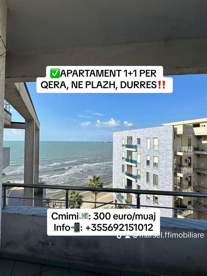 Apartament 1+1 me qera, Plazh, Durres.