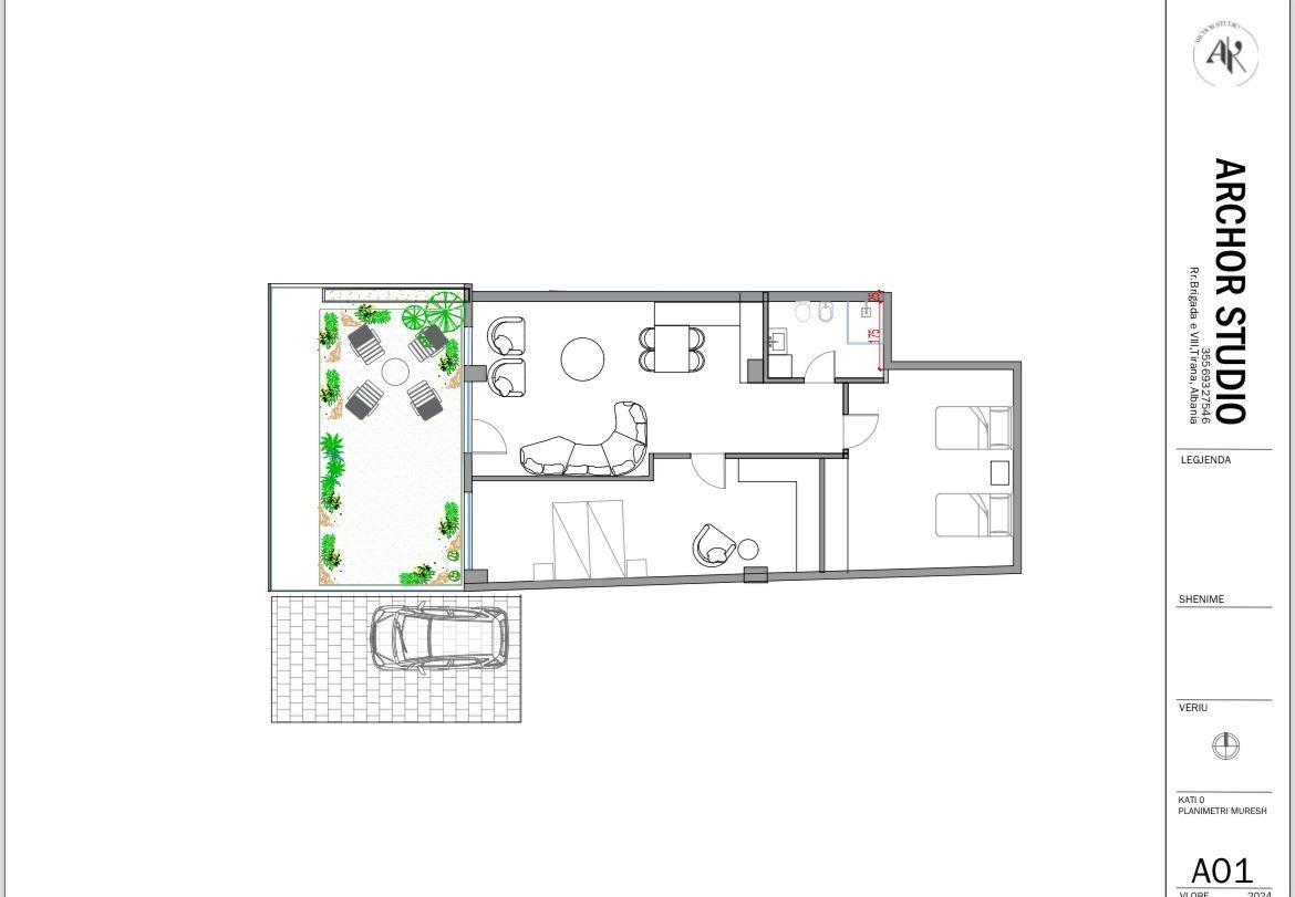 Shitet apartament 2+1 + vendparkim