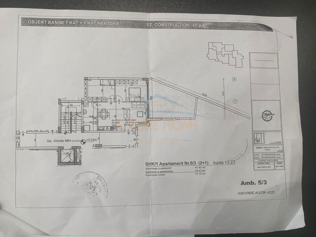Shitet Apartament 2+1, Kompleksi Fz, Liqeni i Thate