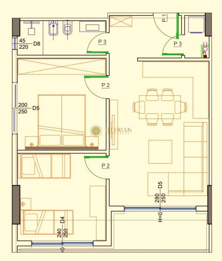 Apartament 2+1 në shitje, Liburna Residence, Durrës