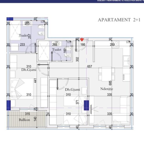 OKAZION shitet apartament 2+1+2 Tirana Entry 2