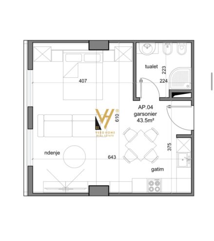GARSONIERE 52 M2 NE GOLEM 80.700 EURO