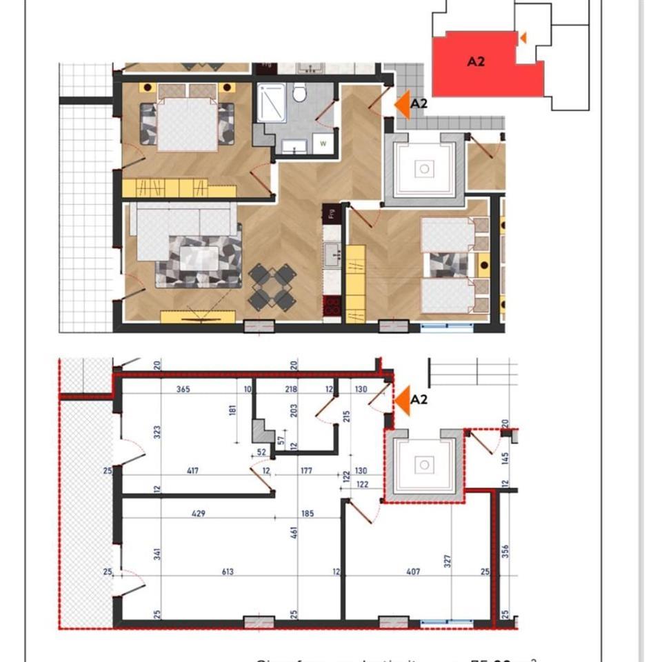 SHITET APARTAMENT 2+1 PLAZH