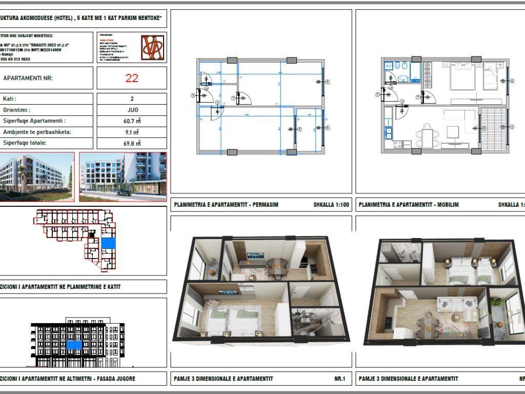 SHITET APARTAMENT 1+1 NDERTIM I RI , MUNDESIA E PAGESES ME K