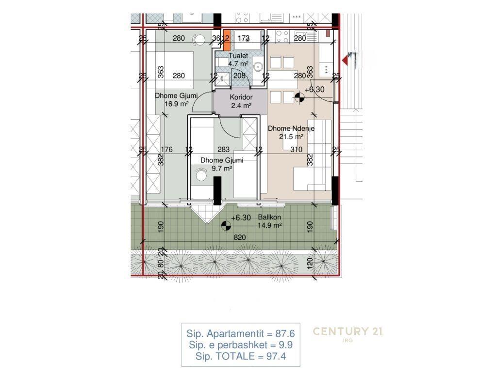 Super Apartament 2+1 per Shitje me pamje fantastike!