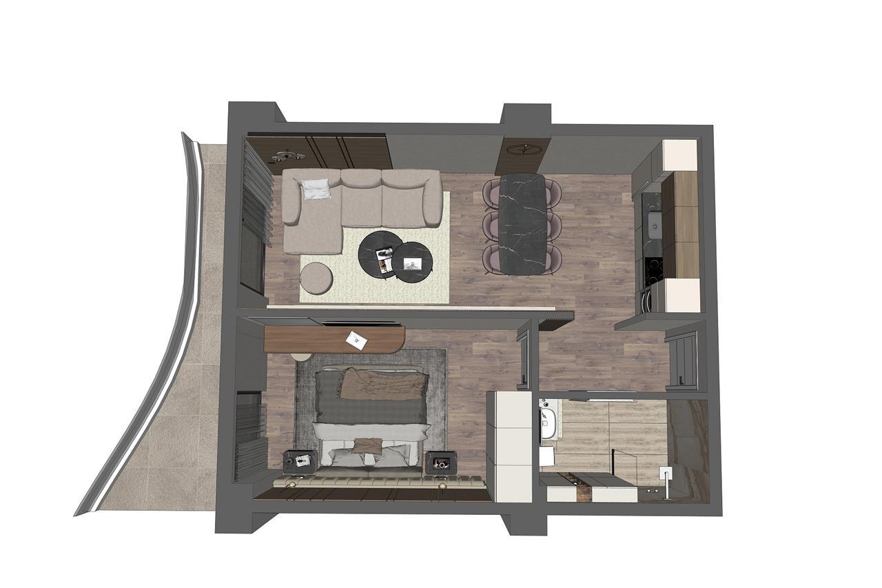 Shëngjin, shitet banesë 1+1 me pamje nga deti, rana e hedhun