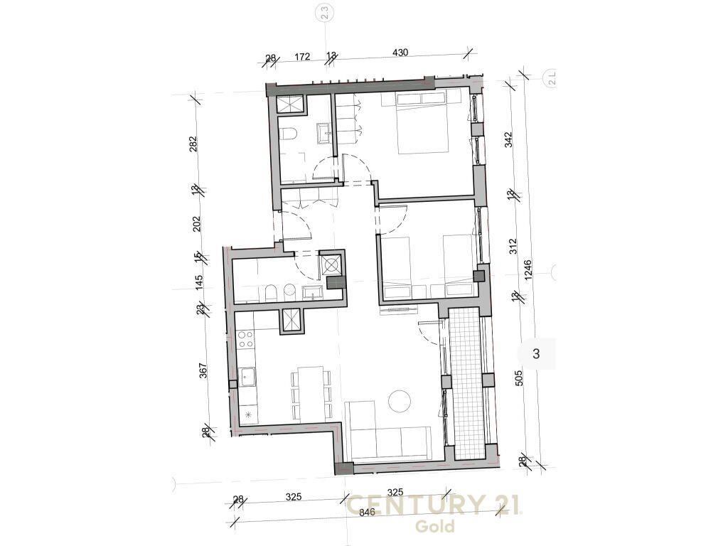 Per Qira Apartment 2+1+2 21 Dhjetori 800 € /Muaj