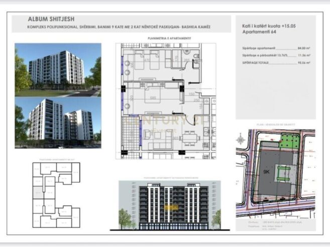 Shitet Apartment 2+1+1 Paskuqan 115,000 €