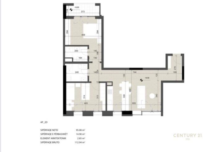 Shitet Apartment 2+1+2 Myslym Shyri 293,644 €