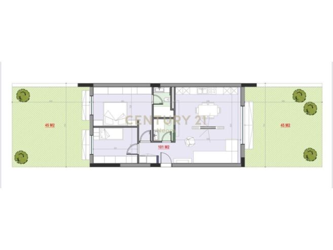 Shitet Apartment 2+1+2 Kopshti Botanik Zoologjik 237,000 €