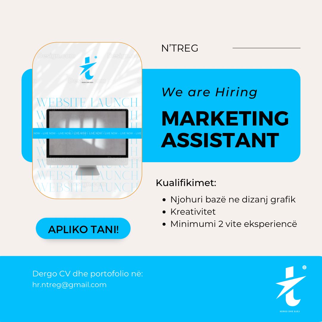 Vend i lire pune si Asistent Marketingu