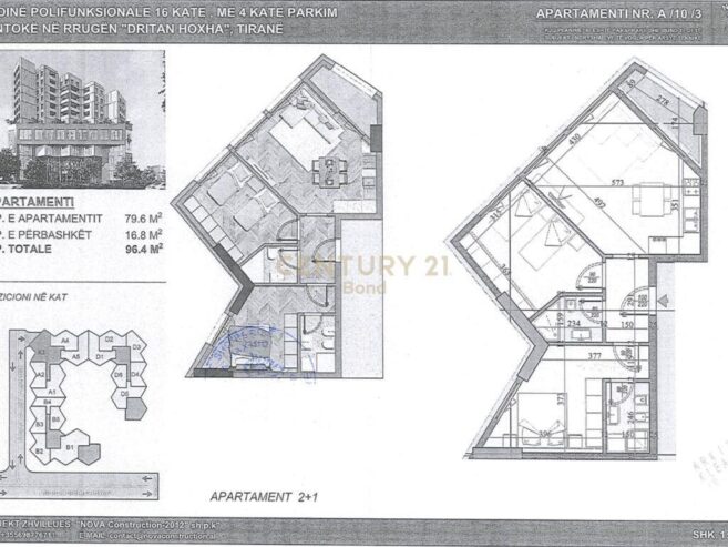 Apartment 2+1+2 te rruga Dritan Hoxha 152000 €