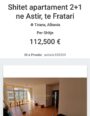 Apartment 2+1 ne Astir te kompleksi Fratari 112500 €