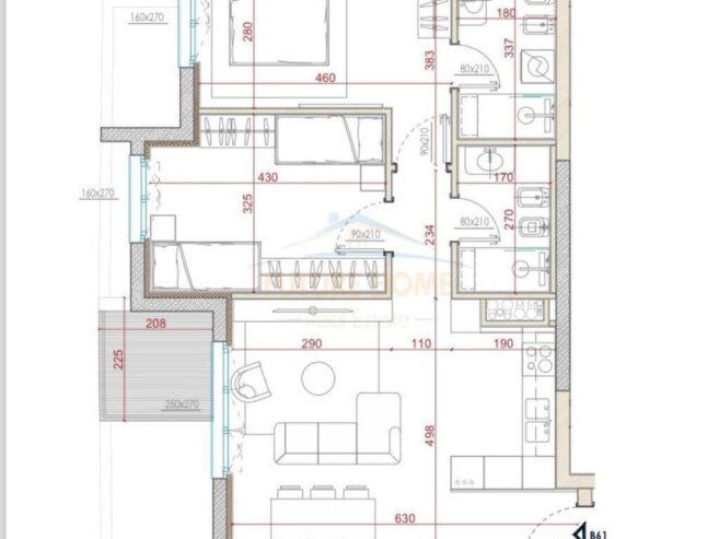 Apartament ne shitje 2+1+2+post parkim Bulevardi i Ri