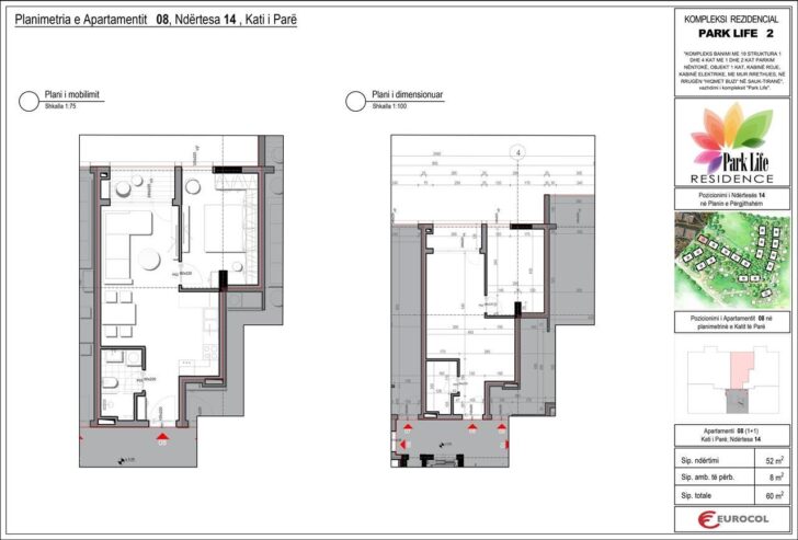 APARTAMENT 1+1 + POST PARKIMI Pranë Liqenit Artificial