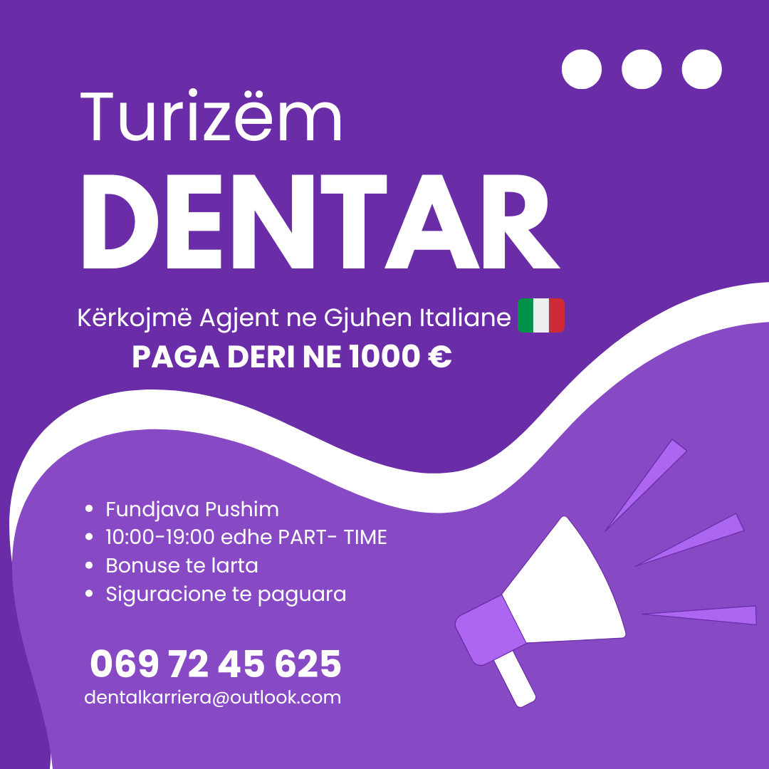 Agjent Italisht Turizem Dentar – 1000 Euro