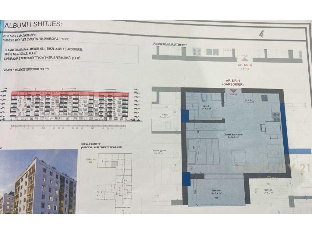 SHITET APARTAMENT 1+1 NE GOLEM ,NDERTIM I RI!! MUNDESI PAGES